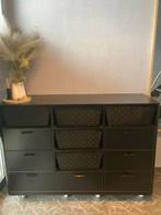 Boeken/TV kast met laden in stevige volkern, Ophalen, Zo goed als nieuw, Tijdloos