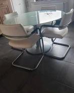 ronde glazen tafel, Huis en Inrichting, Tafels | Eettafels, Ophalen