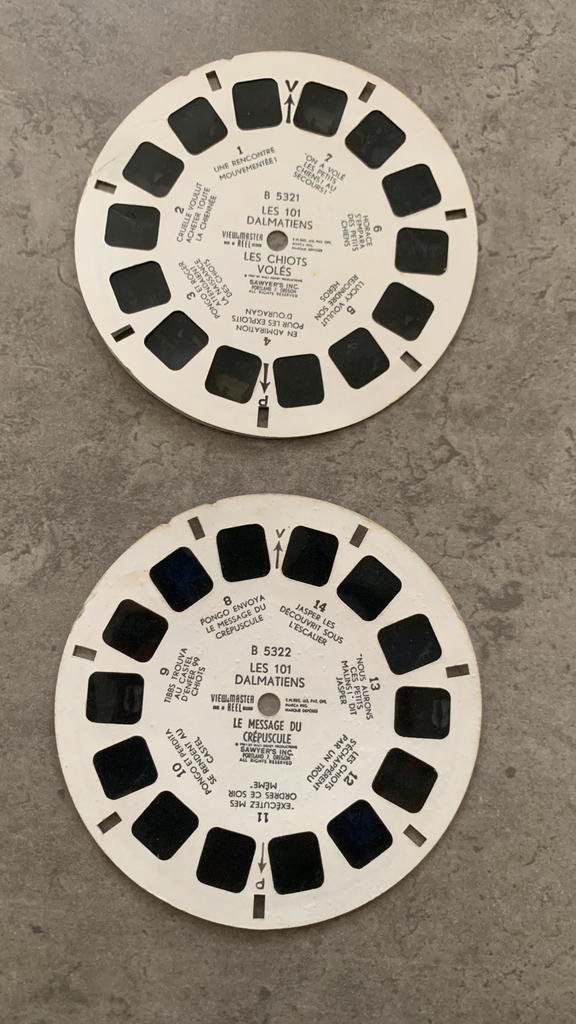 Vintage View-Master — 101 Dalmatiërs (2 schijven), Verzamelen, Speelgoed, Gebruikt, Ophalen of Verzenden