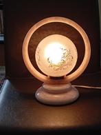 Lichtroze marmeren sfeerlamp, Huis en Inrichting, Lampen | Tafellampen, Minder dan 50 cm, Overige materialen, Gebruikt, Ophalen