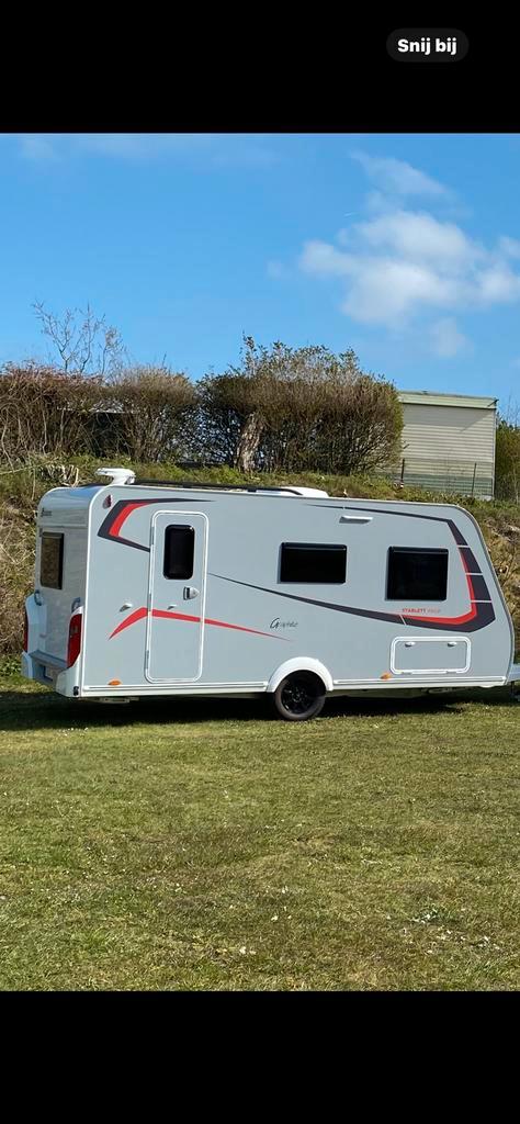 Sterckeman STARLETT GRAPHITE 430 CP + Mover + Voortent, Caravans en Kamperen, Caravans, Particulier, tot en met 3, 1000 - 1250 kg