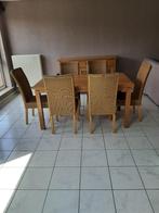 Complete eetkamer + salontafel. Bieden, Huis en Inrichting, Gebruikt, Landelijk, 6 tot 8 stoelen, Ophalen
