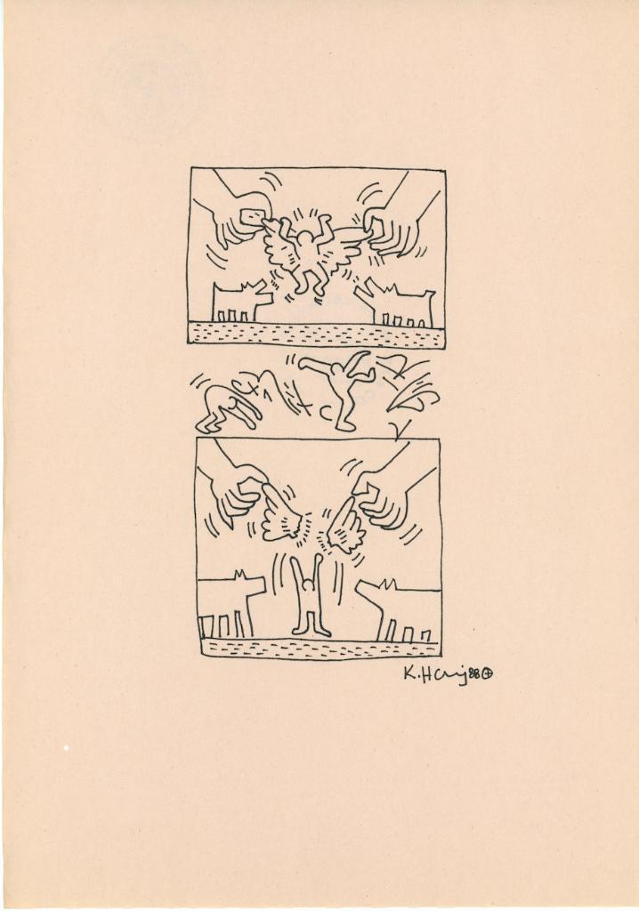 Keith Haring Artwork, Antiquités & Art, Art | Peinture | Abstraite, Enlèvement ou Envoi