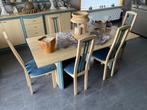 Complete eetkamer + salontafel, Huis en Inrichting, Ophalen, Gebruikt, Modern, 4 tot 6 stoelen