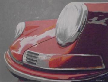 Porsche 912 pop-art olieschilderij (60x80cm) beschikbaar voor biedingen