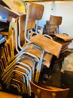 Oude schoolstoelen en stapelstoelen prima staat, Antiek en Kunst, Ophalen