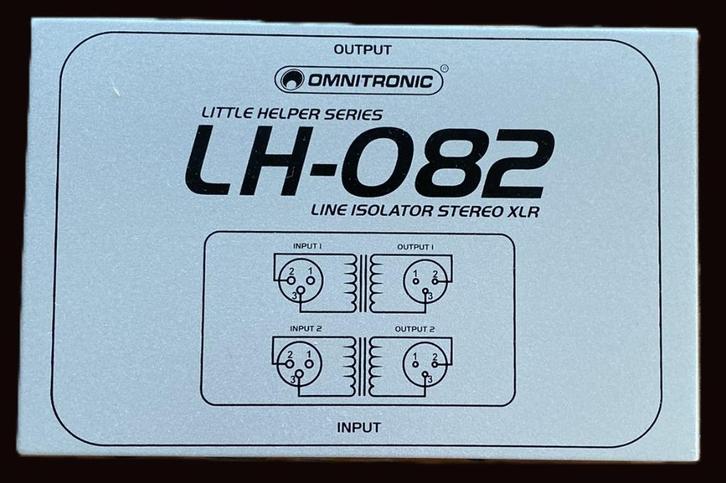 OMNITRONIC LH-082 Stereo Isolator XLR, Audio, Tv en Foto, Converters, Nieuw, Ophalen of Verzenden