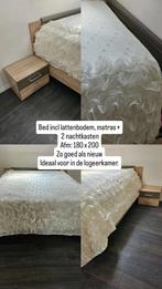 Logeerbed, Huis en Inrichting, Slaapkamer | Bedden, Ophalen, Zo goed als nieuw, Twijfelaar, 180 cm