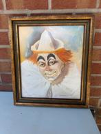 Clown schilderij pastel van A. Osselaere, Antiek en Kunst, Ophalen of Verzenden