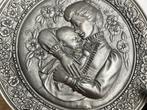 Tin bordje "Moeder & Kind" (C. Pettito) etain  92%, Antiek en Kunst, Ophalen of Verzenden