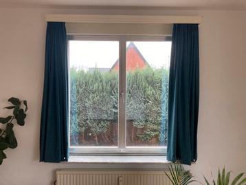Gordijnen (kleur: appelblauwzeegroen / petrol) beschikbaar voor biedingen