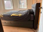 Tweepersoonsbed elektrisch, Ophalen, Overige materialen, Zwart, Tweepersoons