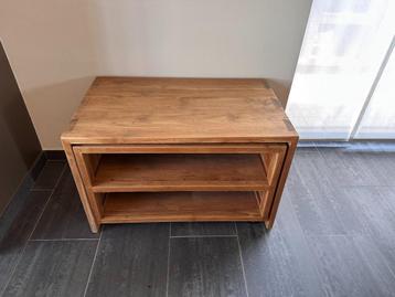 Salontafel/bijzettafel/tv-meubel teak L81/B49/H52 (cm) beschikbaar voor biedingen