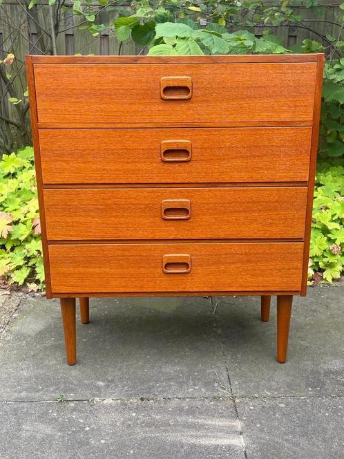 Vintage ladenkast/dressoir met 4 lades, Nederland 1960's, Maison & Meubles, Armoires | Autre, Utilisé, Enlèvement ou Envoi