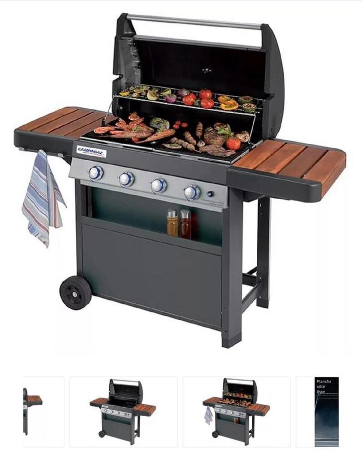 Campingaz 4-serie klassieke WLD-gasbarbecue — 4 branders, Tuin en Terras, Gasbarbecues, Zo goed als nieuw, Ophalen