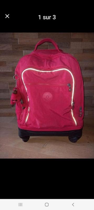 Cartable trolley Kipling, Enlèvement, Utilisé, Rose, Porte-documents ou Cartable