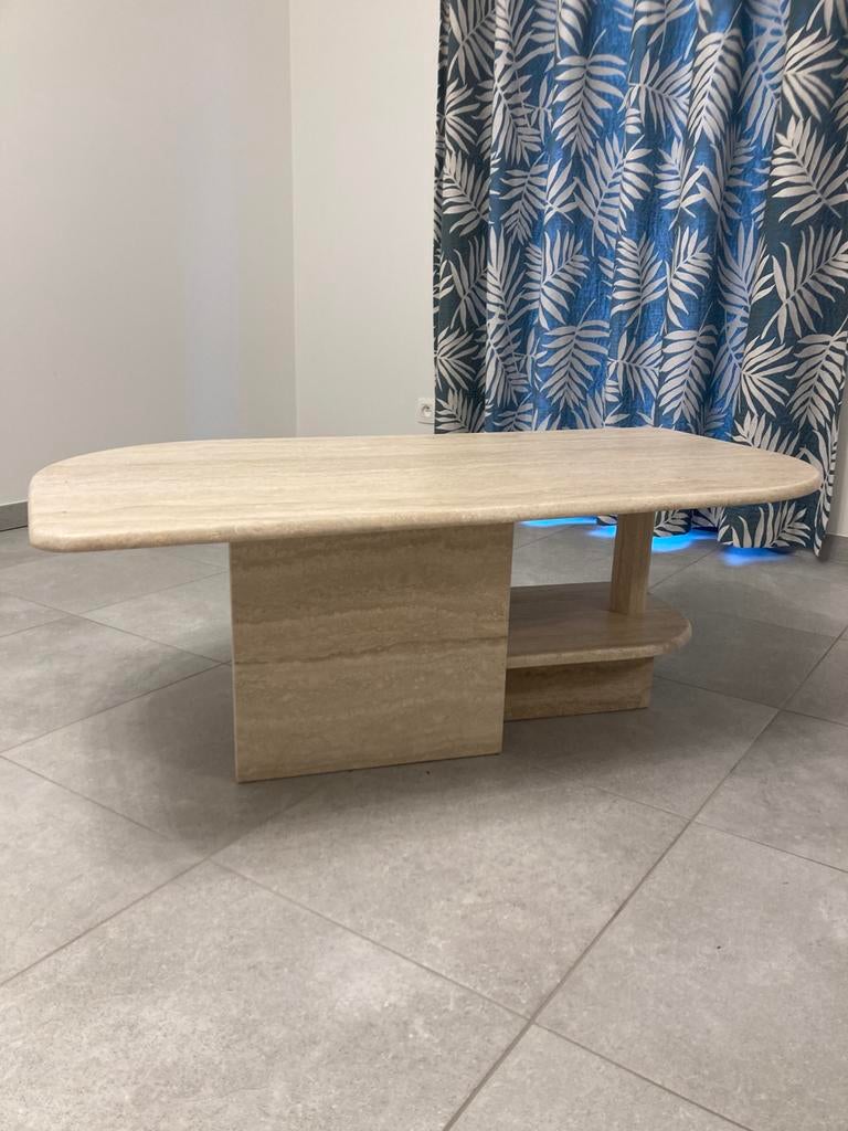 Salontafel uit natuursteen, Ophalen, Zo goed als nieuw, Rechthoekig