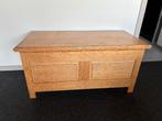 Banc coffre en chêne massif artisanal, Maison & Meubles, 100 à 150 cm, Enlèvement, Utilisé, 50 à 75 cm