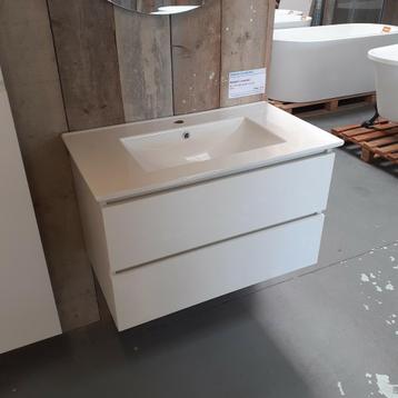 Badmeubel, Kraangat, Glans wit, 100 cm, Keramiek, Kode 80 beschikbaar voor biedingen