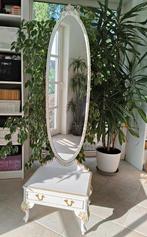 Prachtig romantisch hoog spiegelkastje met lade, Antiek en Kunst, Ophalen