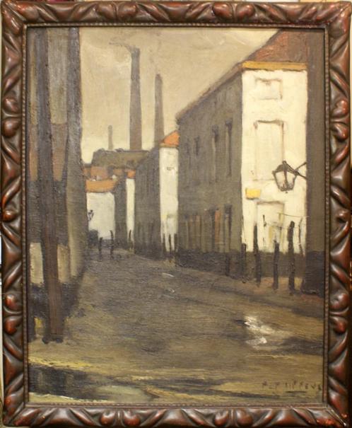 Piet Lippens (1890-1981): Gents Stadszicht (O/D, 65 x 80 cm), Antiquités & Art, Art | Peinture | Classique, Enlèvement ou Envoi