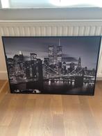 Zwart wit poster New York met zwarte kader, Ophalen, Zo goed als nieuw
