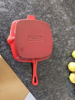 Gietijzeren grillpan rood, Huis en Inrichting, Ophalen, Gebruikt