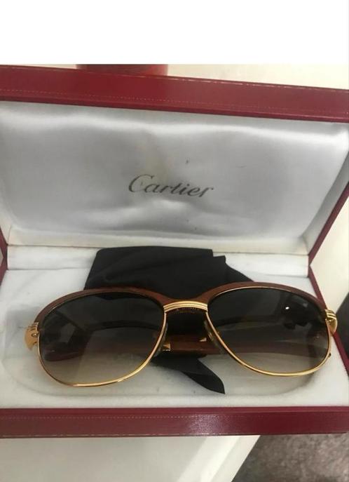Cartier Malmaison 1990, Handtassen en Accessoires, Zonnebrillen en Brillen | Heren, Zo goed als nieuw, Zonnebril, Ophalen of Verzenden