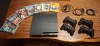 Sony Playstation3 + 4 controllers + 7 games, Games en Spelcomputers, Ophalen, 120 GB, Met 3 controllers of meer, Slim
