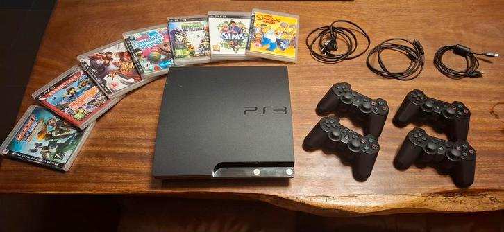 Sony Playstation3 + 4 controllers + 7 games, Consoles de jeu & Jeux vidéo, Consoles de jeu | Sony PlayStation 3, Utilisé, Slim