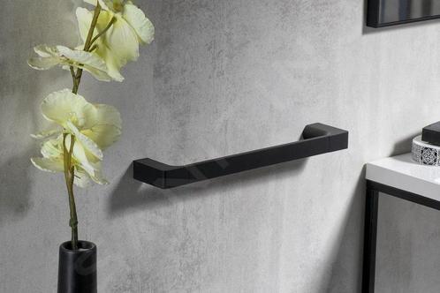 2 x Handdoekhouder Sapho mat zwart - nieuwstaat, Huis en Inrichting, Badkamer | Badtextiel en Accessoires, Nieuw, Handdoekenrek