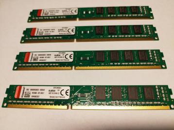 16 GB DDR3 Kingston (4x4 GB) pc desktop KVR13N9S8/4 disponible aux enchères