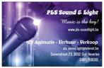 Geluid en licht materiaal huren? met of zonder DJ- Budget, Ophalen, Dj-set