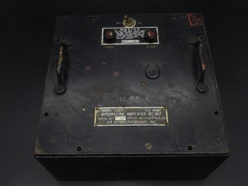 USA Interphone Amplifier BC-367 wo2 (tank/vliegtuig), Verzamelen, Militaria | Tweede Wereldoorlog, Luchtmacht, Overige typen, Ophalen of Verzenden