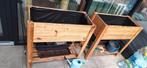 2 moestuinbakken, Tuin en Terras, Ophalen, Zo goed als nieuw, Hout, Tuin