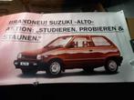 Affiche bannière Suzuki Alto Affiche +- 1986 originale, Autos : Divers, Autos divers Autre, Enlèvement ou Envoi