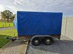 Geremde aanhangwagen Dubbelasser met huif, Auto diversen, Aanhangers en Bagagewagens, Ophalen, Gebruikt