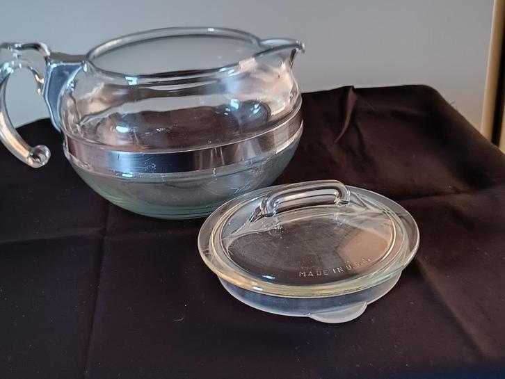 vintage : Glazen theepot pyrex, Huis en Inrichting, Keuken | Servies, Zo goed als nieuw, Overige typen, Overige stijlen, Glas