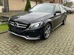 Mercedes C 180 AMG LINE NAVI PDC LED, Automaat, 4 deurs, Lederen bekleding, Zwart