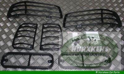 Set lampbeschermers voor- & achterlichten zwart, Auto-onderdelen, Carrosserie, Land Rover, Nieuw, Ophalen of Verzenden