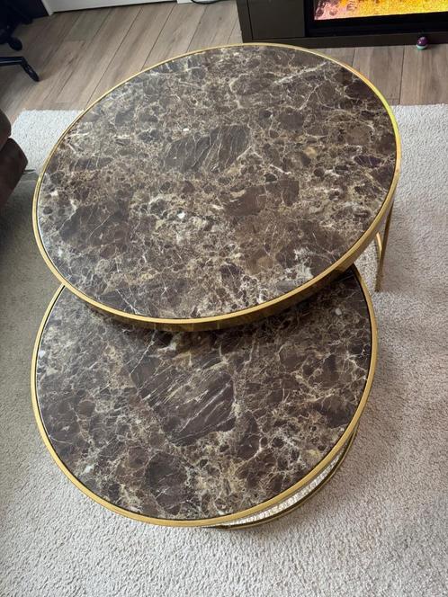 Richmond Conrad Salontafel Set Marmer, Huis en Inrichting, Tafels | Salontafels, Gebruikt, 50 tot 75 cm, 50 tot 100 cm, 50 tot 100 cm