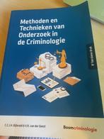 studieboek voor methodologie criminologie, Boeken, Gelezen, Verzenden, Hoger Onderwijs, Boom criminologie