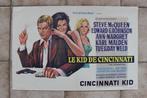 filmaffiche Steve McQueen The Cincinnati Kid 1965 filmposter, Verzamelen, Rechthoekig Liggend, Ophalen of Verzenden, A1 t/m A3