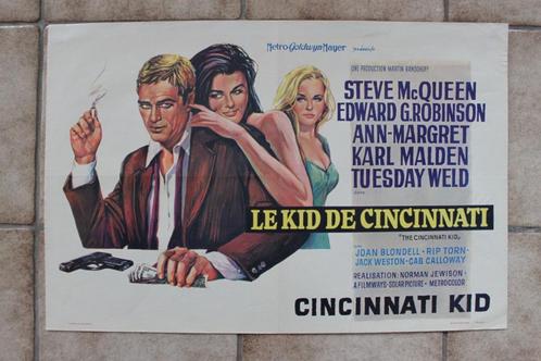 filmaffiche Steve McQueen The Cincinnati Kid 1965 filmposter, Verzamelen, Posters, Zo goed als nieuw, Film en Tv, A1 t/m A3, Rechthoekig Liggend