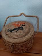 boîte de couture osier vintage, Ophalen, Gebruikt, Riet