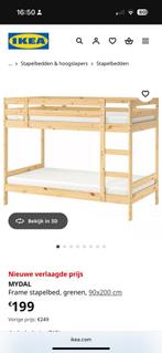 Stapelbed ikea Mydal, Ophalen, Gebruikt, 90 cm, Tweepersoons