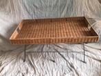 Vintage rotan salontafel HABITAT, 50 tot 100 cm, 100 tot 150 cm, Zo goed als nieuw, 50 tot 75 cm