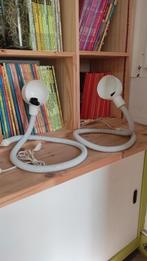 Lot de 2 lampes serpent blanches, Ophalen, Gebruikt, Metaal, 50 tot 75 cm