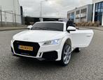 Audi TT'Rs 12v wit afstands. / AUX/USB Leder zitje / EVA, Kinderen en Baby's, Ophalen of Verzenden, Nieuw