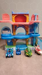 PJ MASKS hoofdkwartier + voertuigen, Kinderen en Baby's, Speelgoed | Actiefiguren, Gebruikt, Ophalen of Verzenden